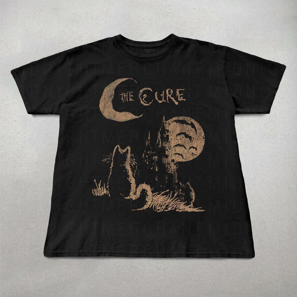 The Cure Cat Tee, 90S Alt Indie Rock, Unisex Shirt, Music Gifts, Cat Lover Gifts